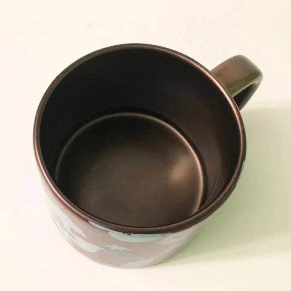 2020 Starbucks Coffee Mug Brown Bronze Copper Tone Floral Coffee Mug 14 oz - Picture 7 of 11